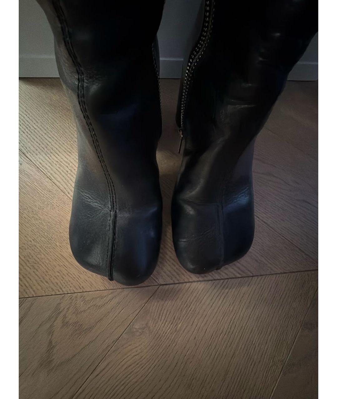 MM6 MAISON MARGIELA Черные кожаные ботильоны, фото 2