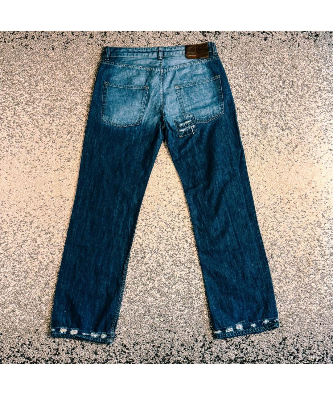 DOLCE&GABBANA Темно-синие хлопковые джинсы, фото 2