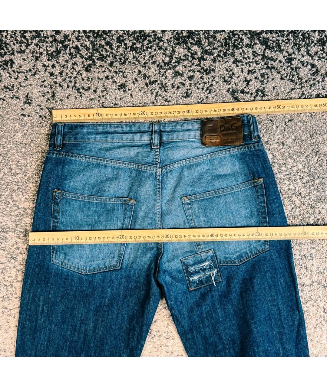 DOLCE&GABBANA Темно-синие хлопковые джинсы, фото 6