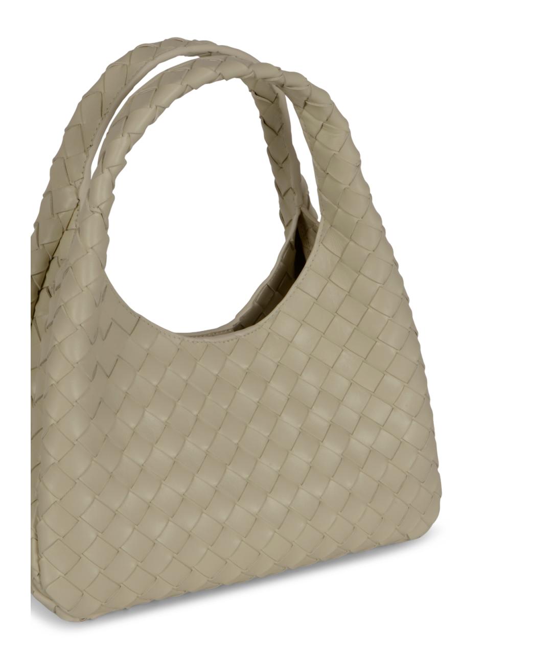 BOTTEGA VENETA Бежевая кожаная сумка тоут, фото 4