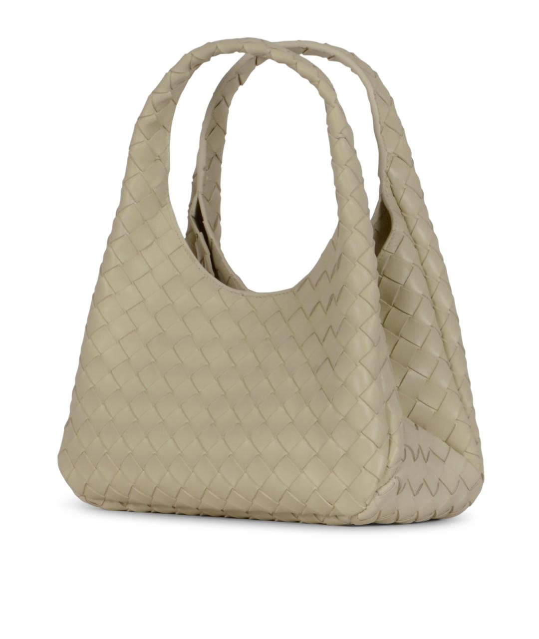 BOTTEGA VENETA Бежевая кожаная сумка тоут, фото 2