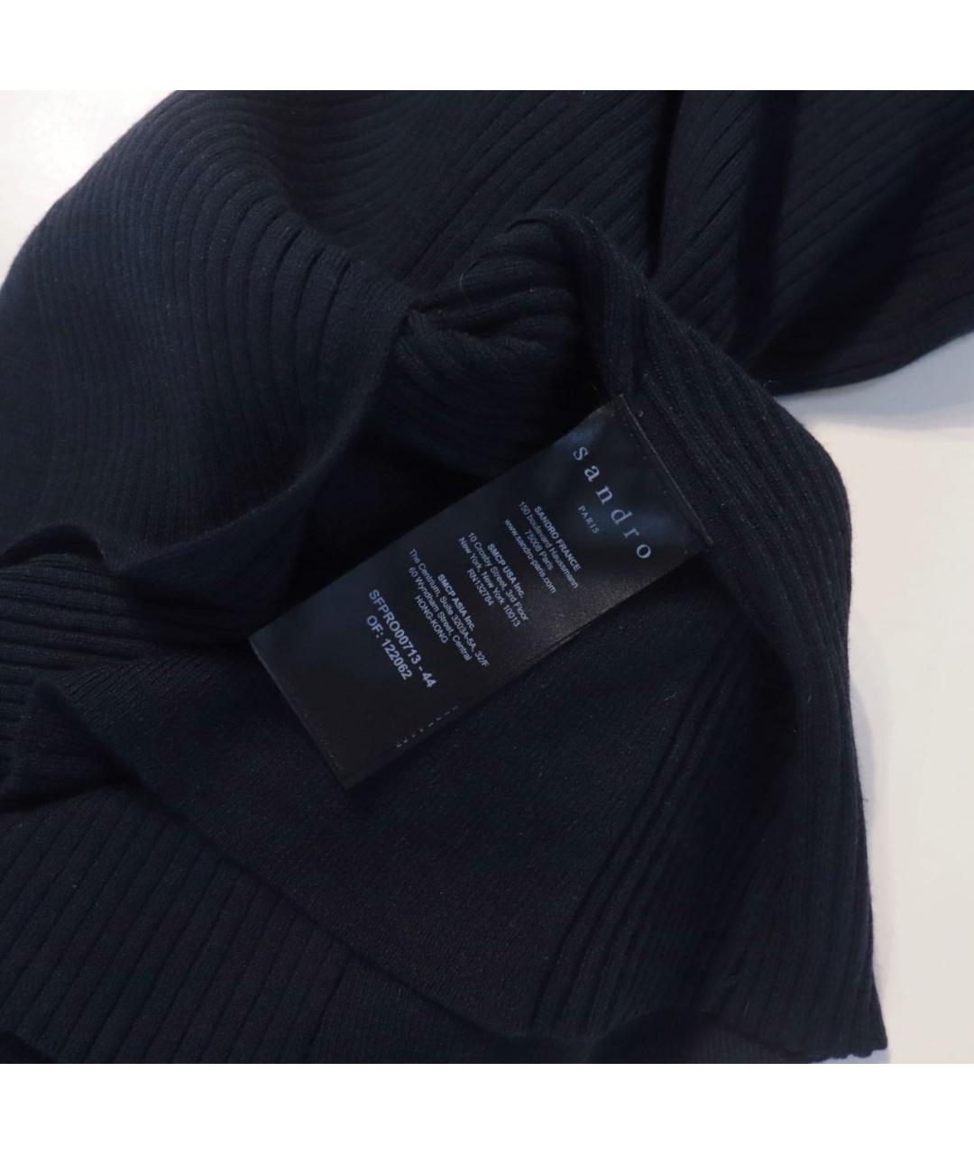 SANDRO Темно-синее полиамидовое повседневное платье, фото 8