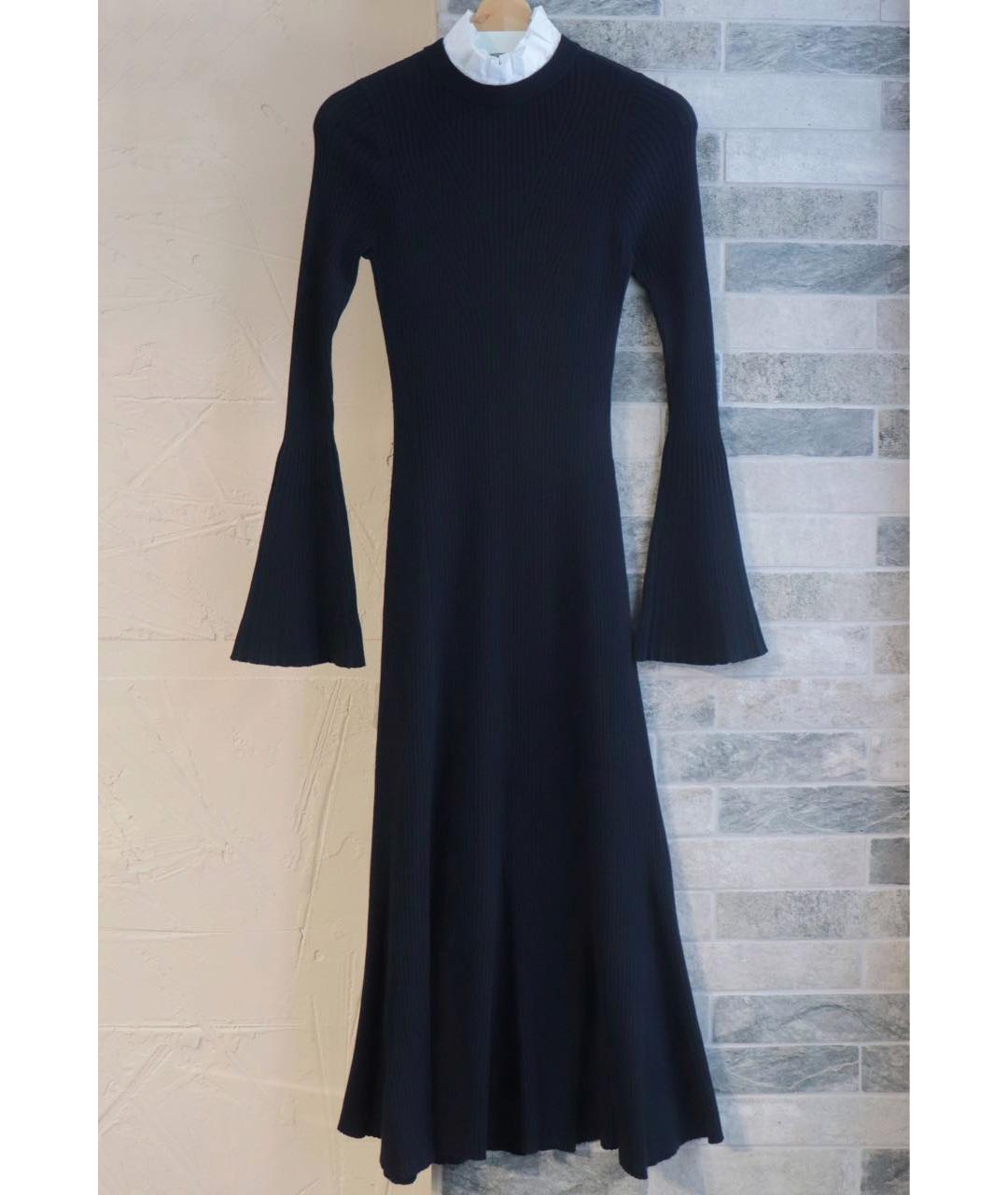 SANDRO Темно-синее полиамидовое повседневное платье, фото 2