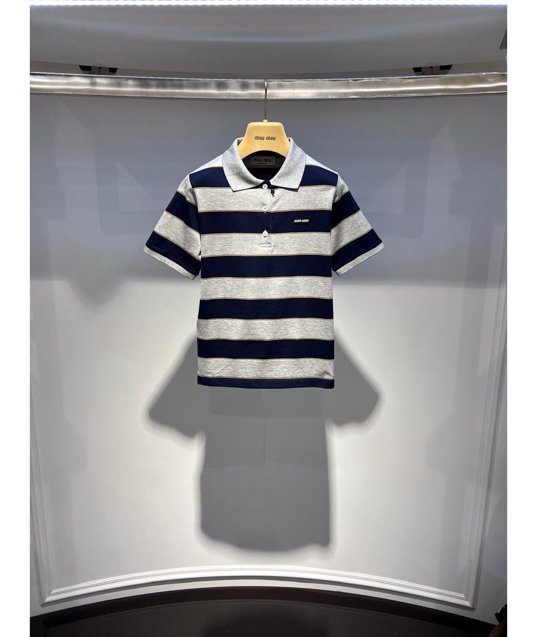 MIU MIU Мульти хлопковая футболка, фото 2