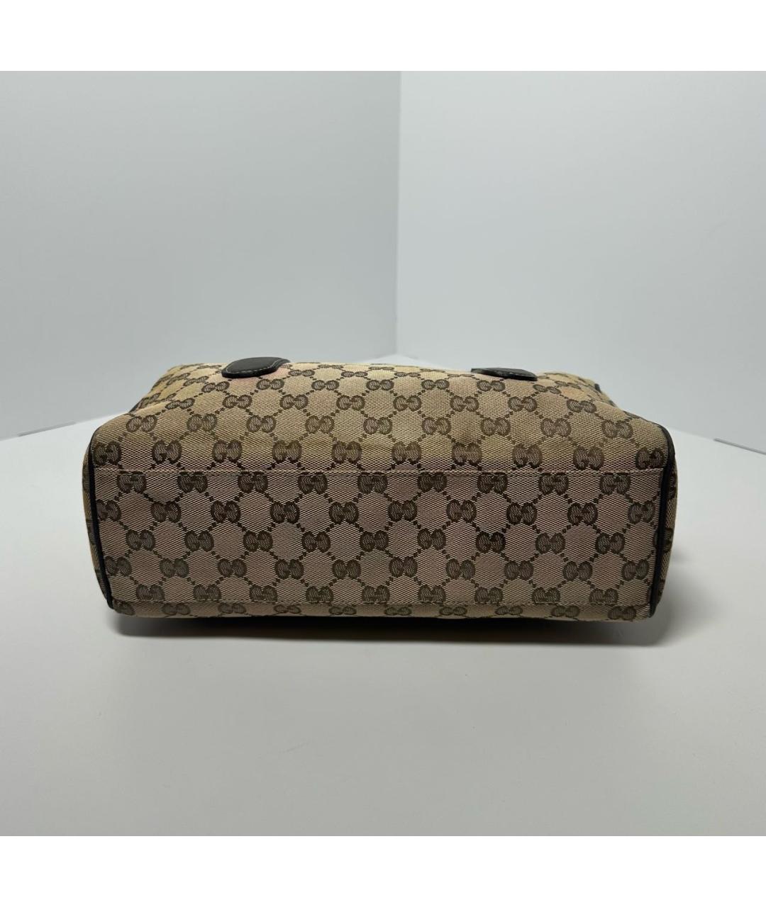 GUCCI Бежевая кожаная сумка с короткими ручками, фото 5