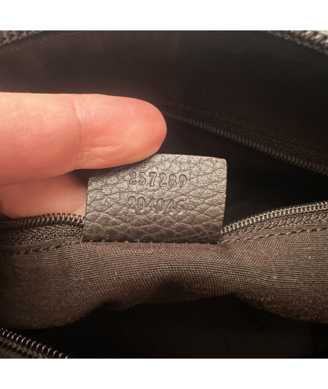 GUCCI Бежевая кожаная сумка с короткими ручками, фото 7