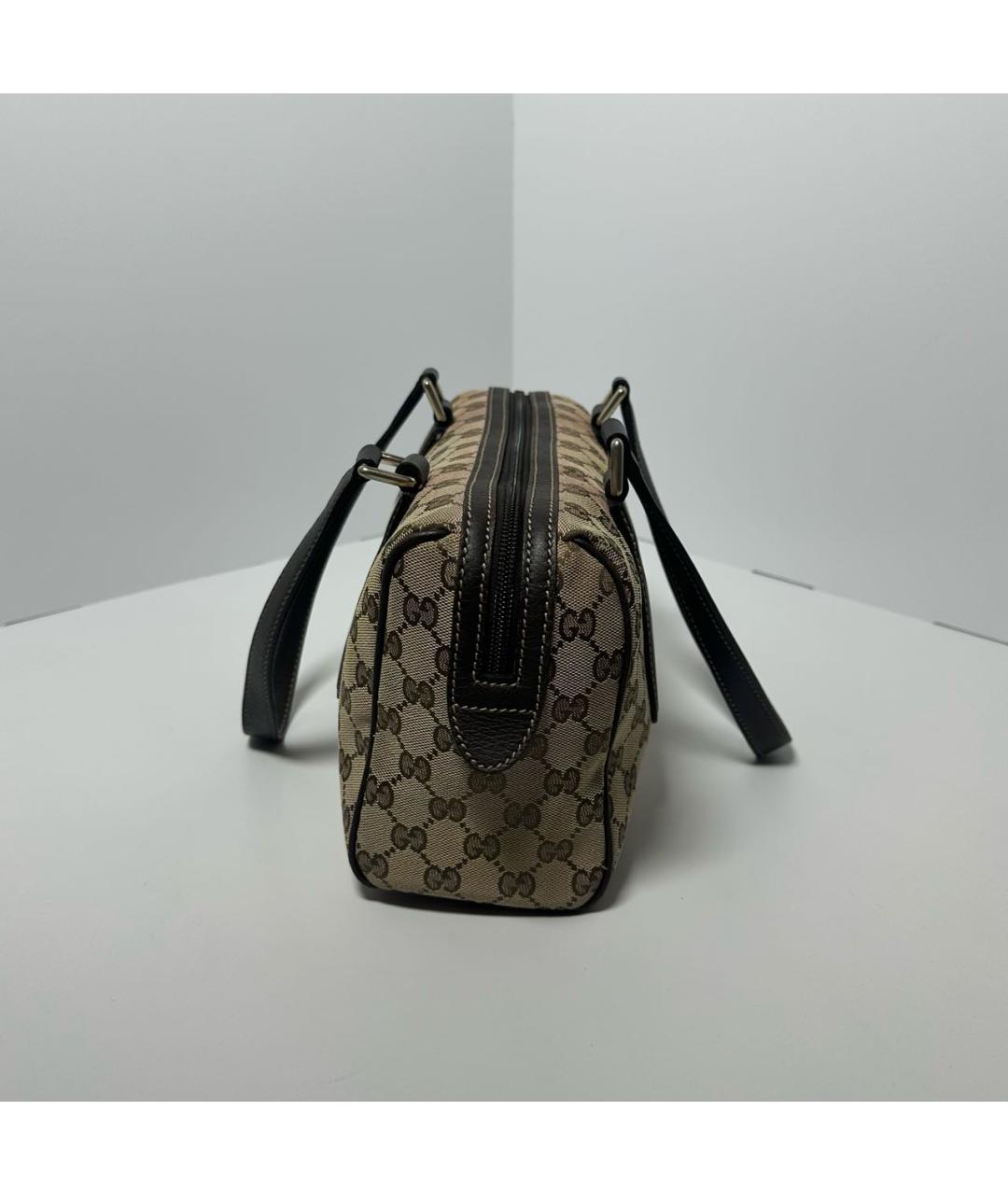 GUCCI Бежевая кожаная сумка с короткими ручками, фото 4