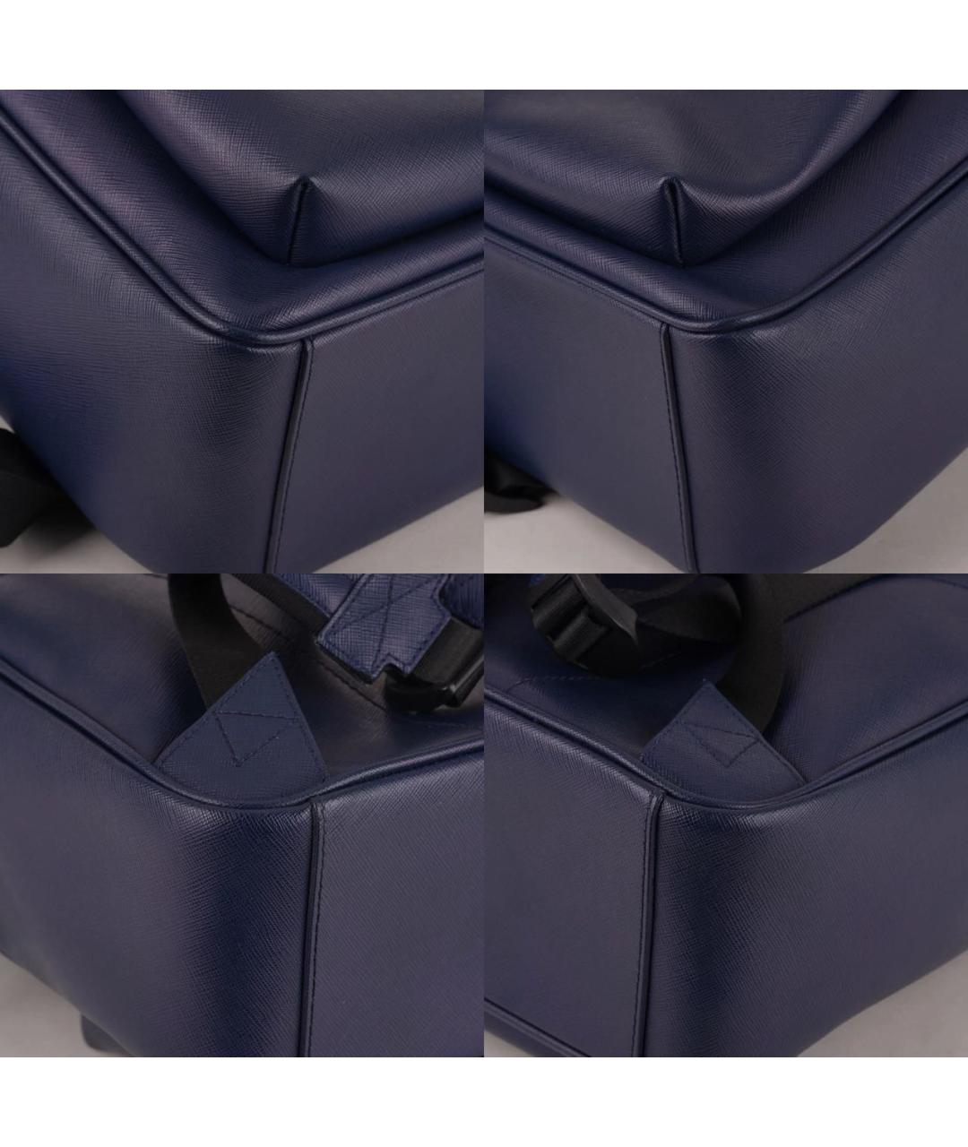 MONTBLANC Темно-синий кожаный рюкзак, фото 8