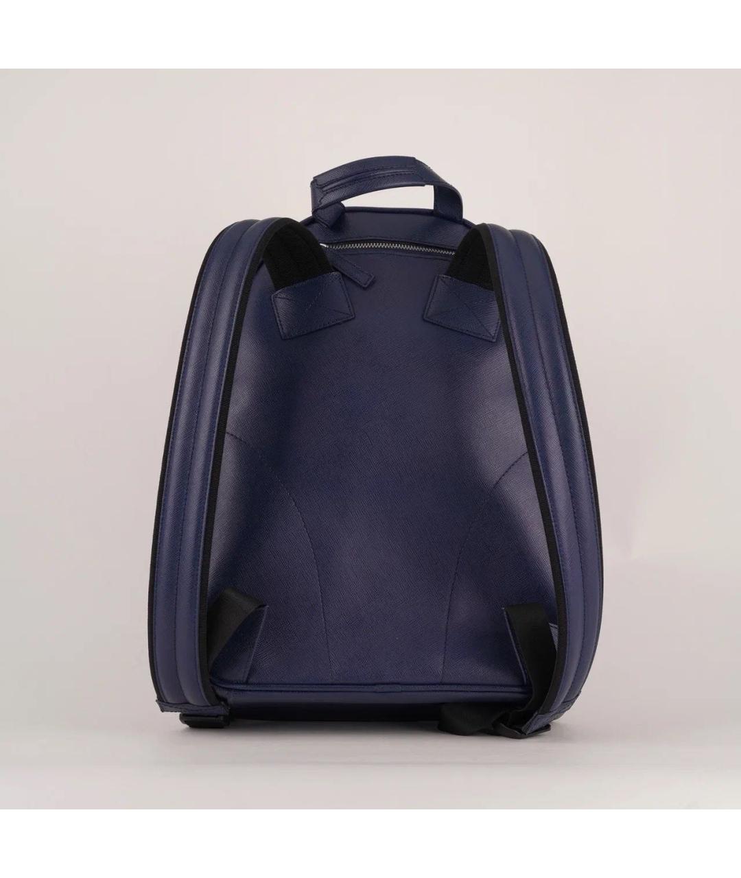 MONTBLANC Темно-синий кожаный рюкзак, фото 3