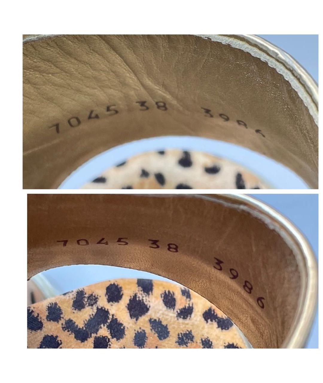 ROBERTO CAVALLI Синие сабо из лакированной кожи, фото 8