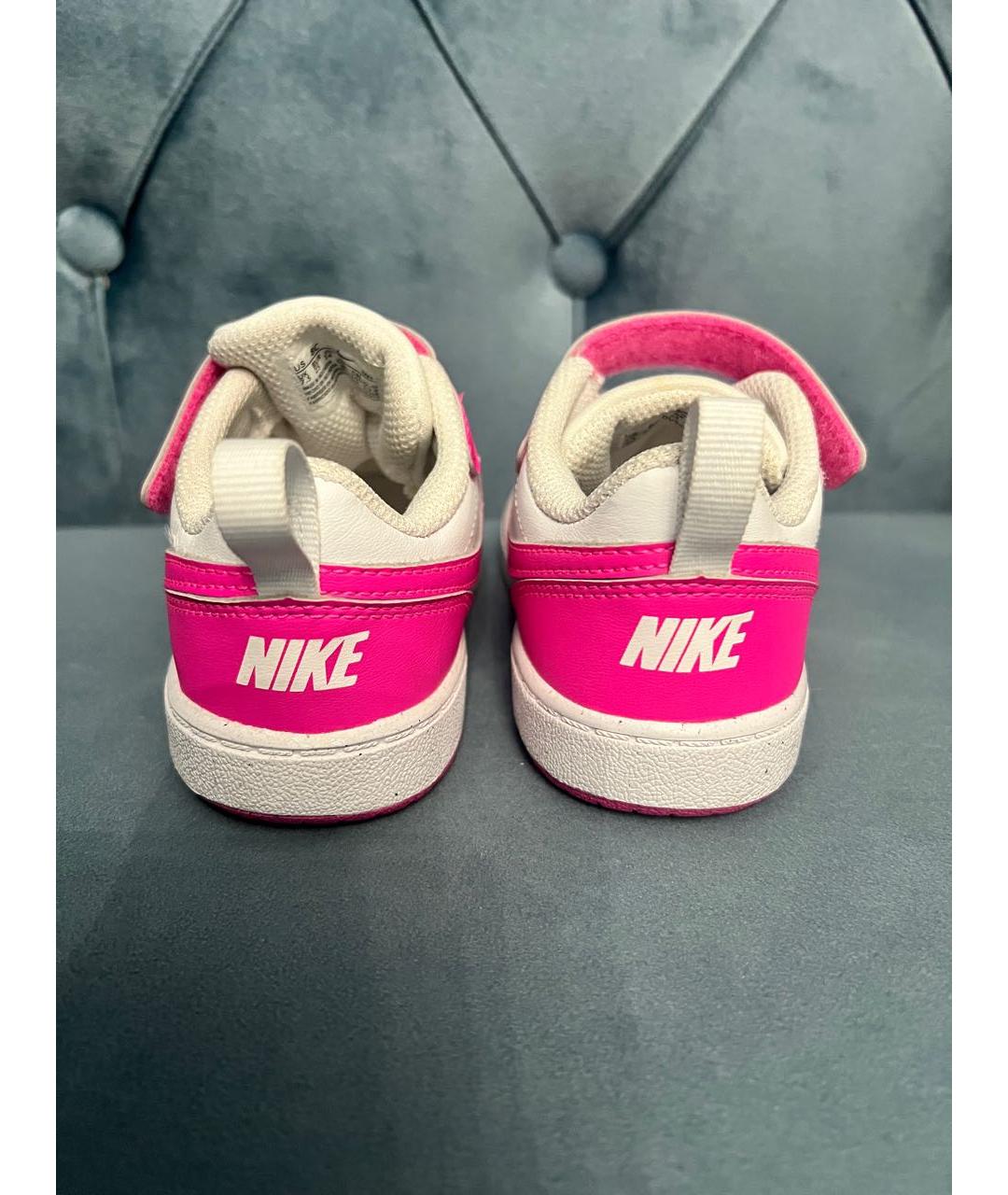 NIKE Белые кеды из искусственной кожи, фото 4