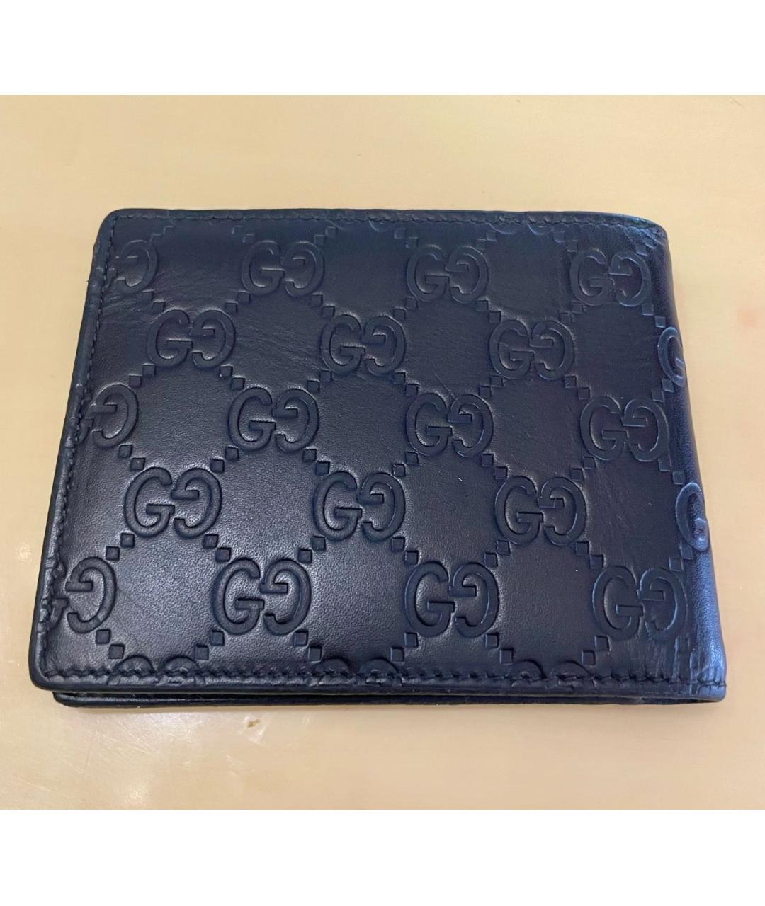 GUCCI Черный кожаный кошелек, фото 5