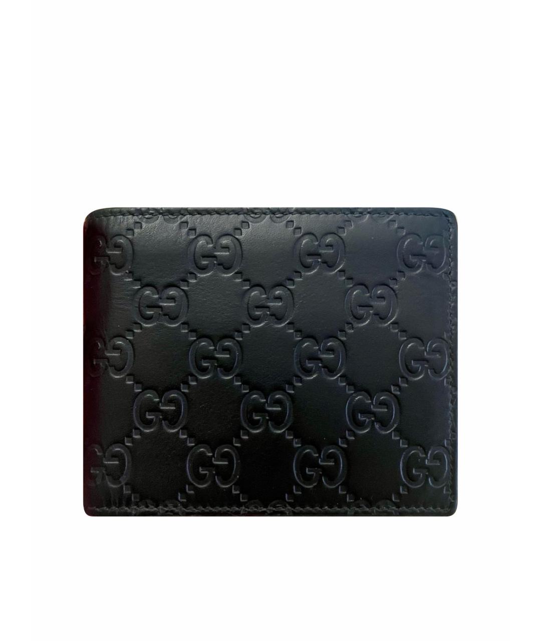GUCCI Черный кожаный кошелек, фото 1