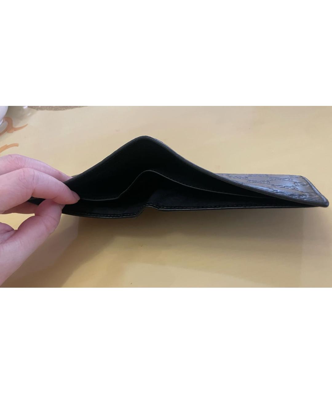 GUCCI Черный кожаный кошелек, фото 3