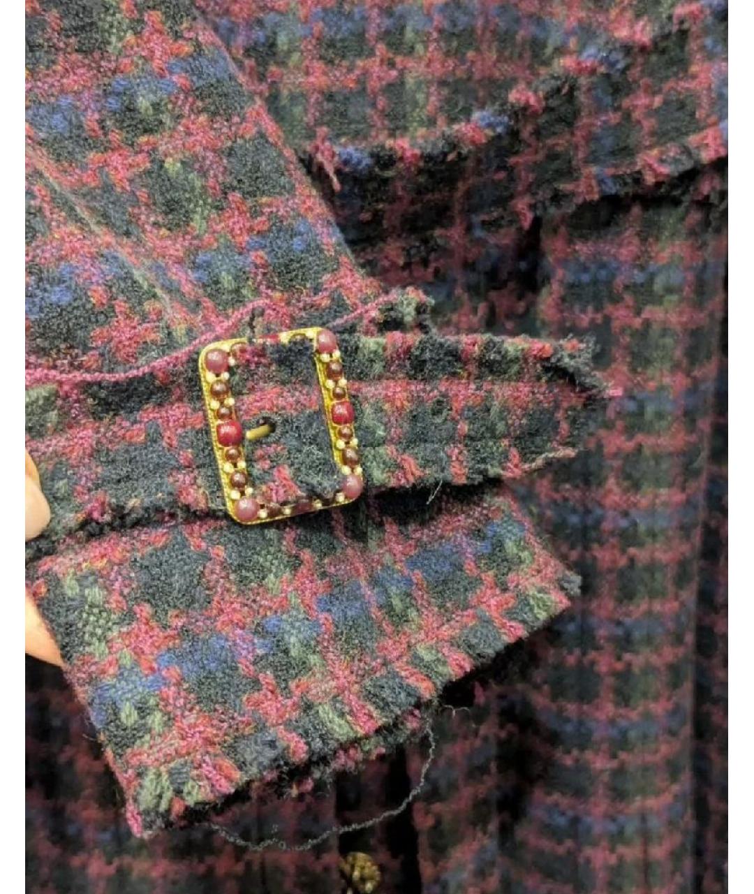 CHANEL Бордовое шерстяное пальто, фото 5