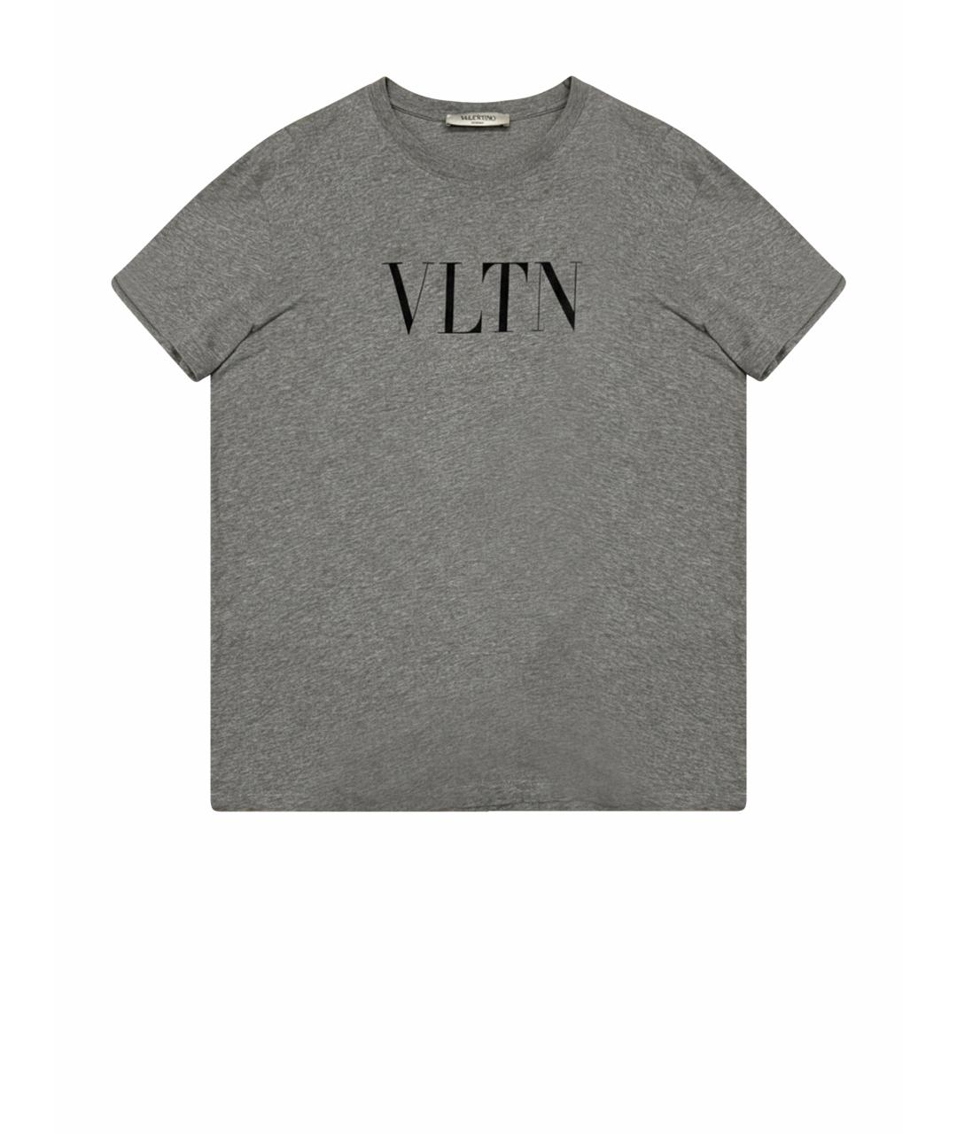 VALENTINO Серая хлопковая футболка, фото 1