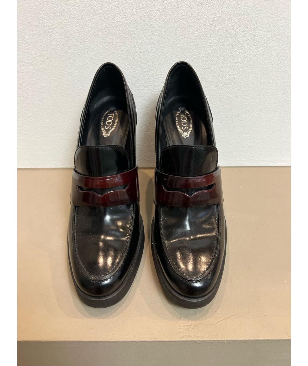 TOD'S Черные кожаные туфли, фото 2