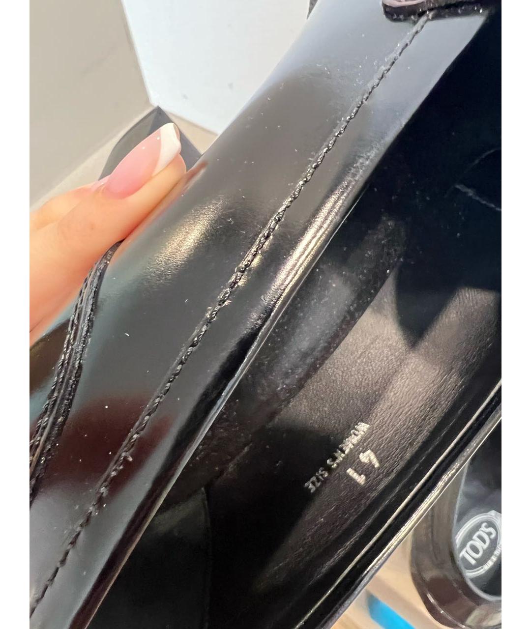 TOD'S Черные кожаные туфли, фото 6