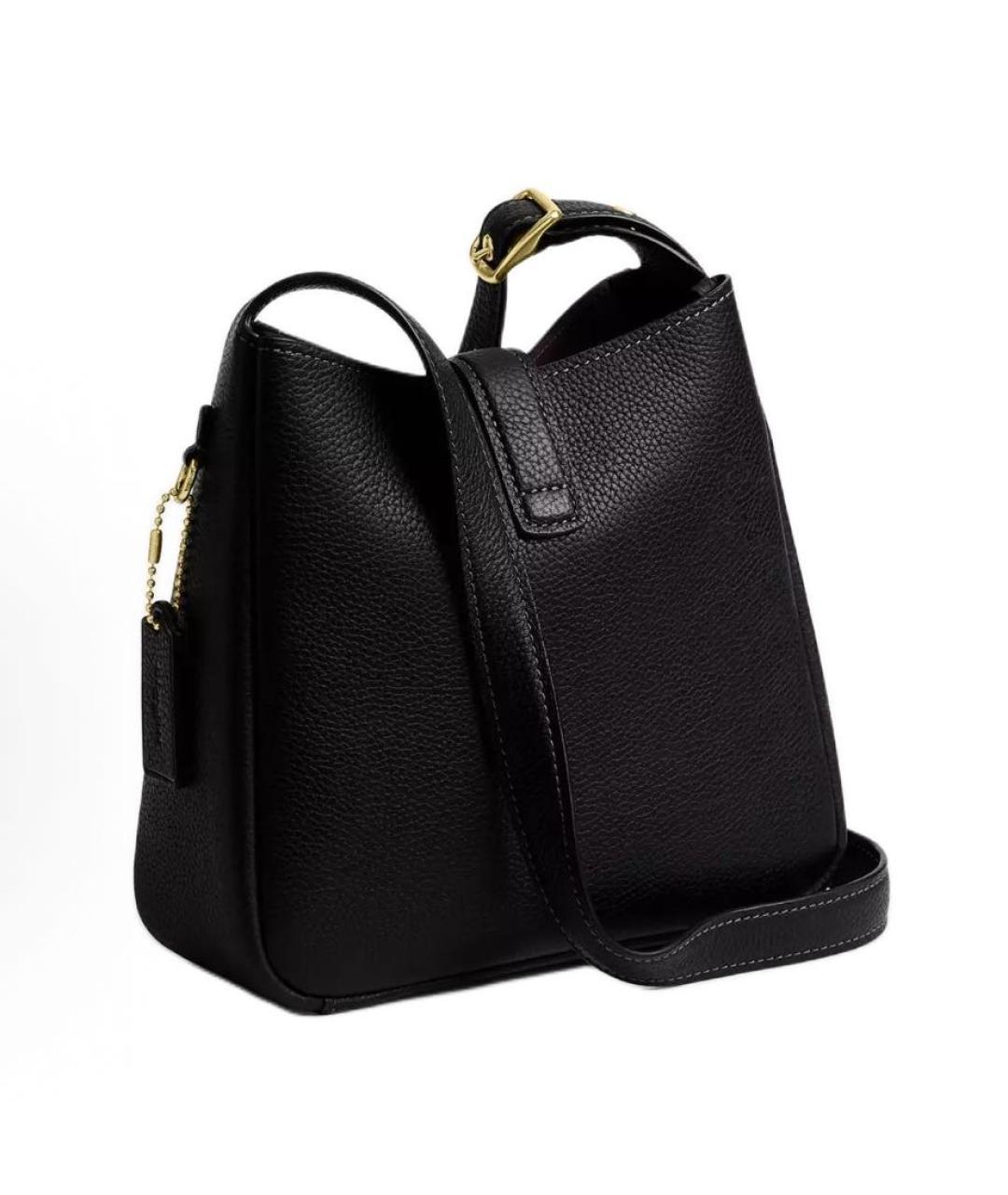 COACH Черная кожаная сумка через плечо, фото 2