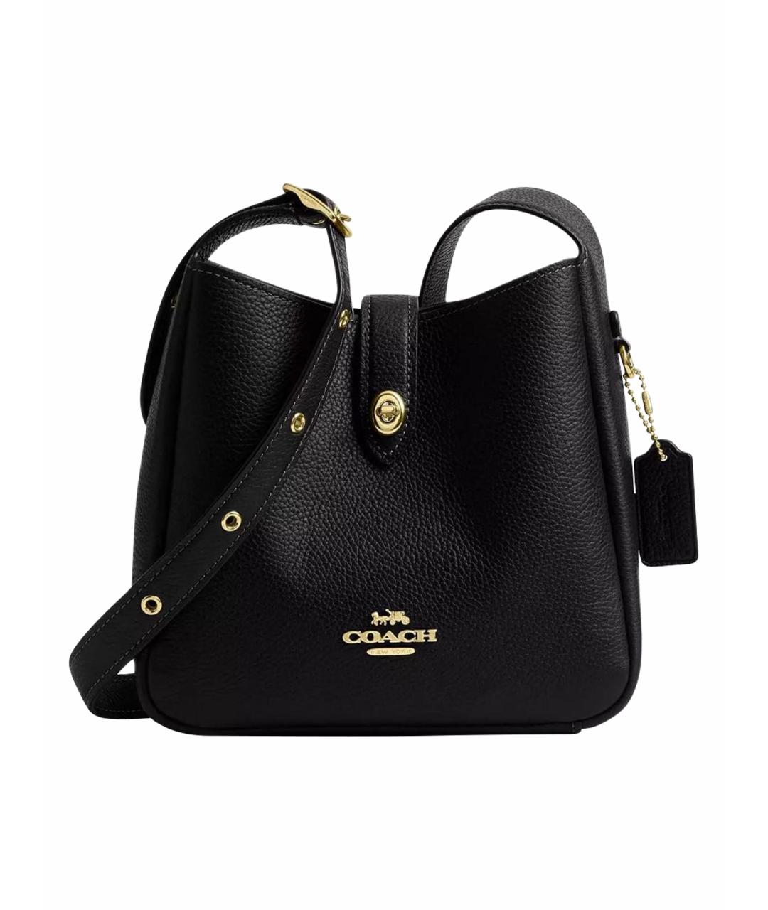 COACH Черная кожаная сумка через плечо, фото 1