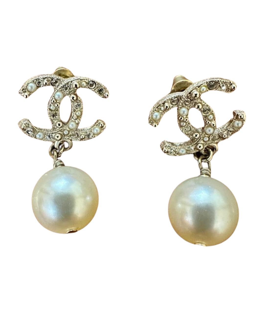 CHANEL Золотые металлические серьги, фото 1