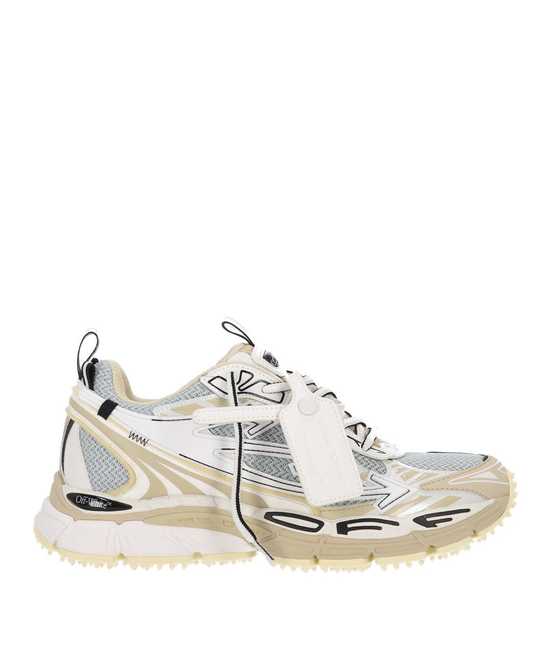 OFF-WHITE Серые текстильные низкие кроссовки / кеды, фото 1