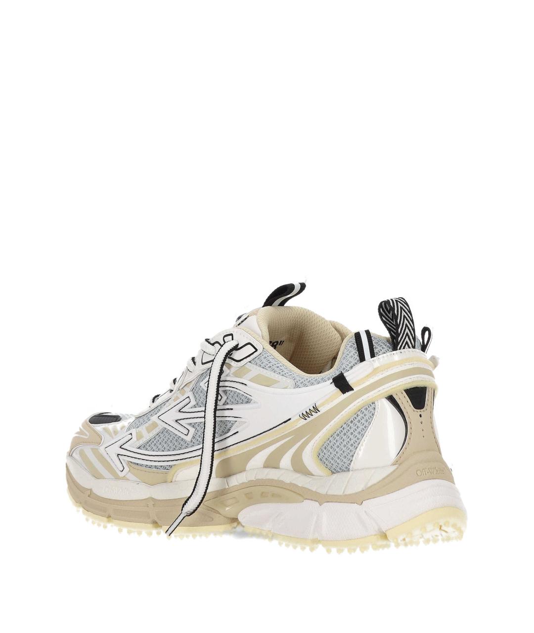 OFF-WHITE Серые текстильные низкие кроссовки / кеды, фото 3