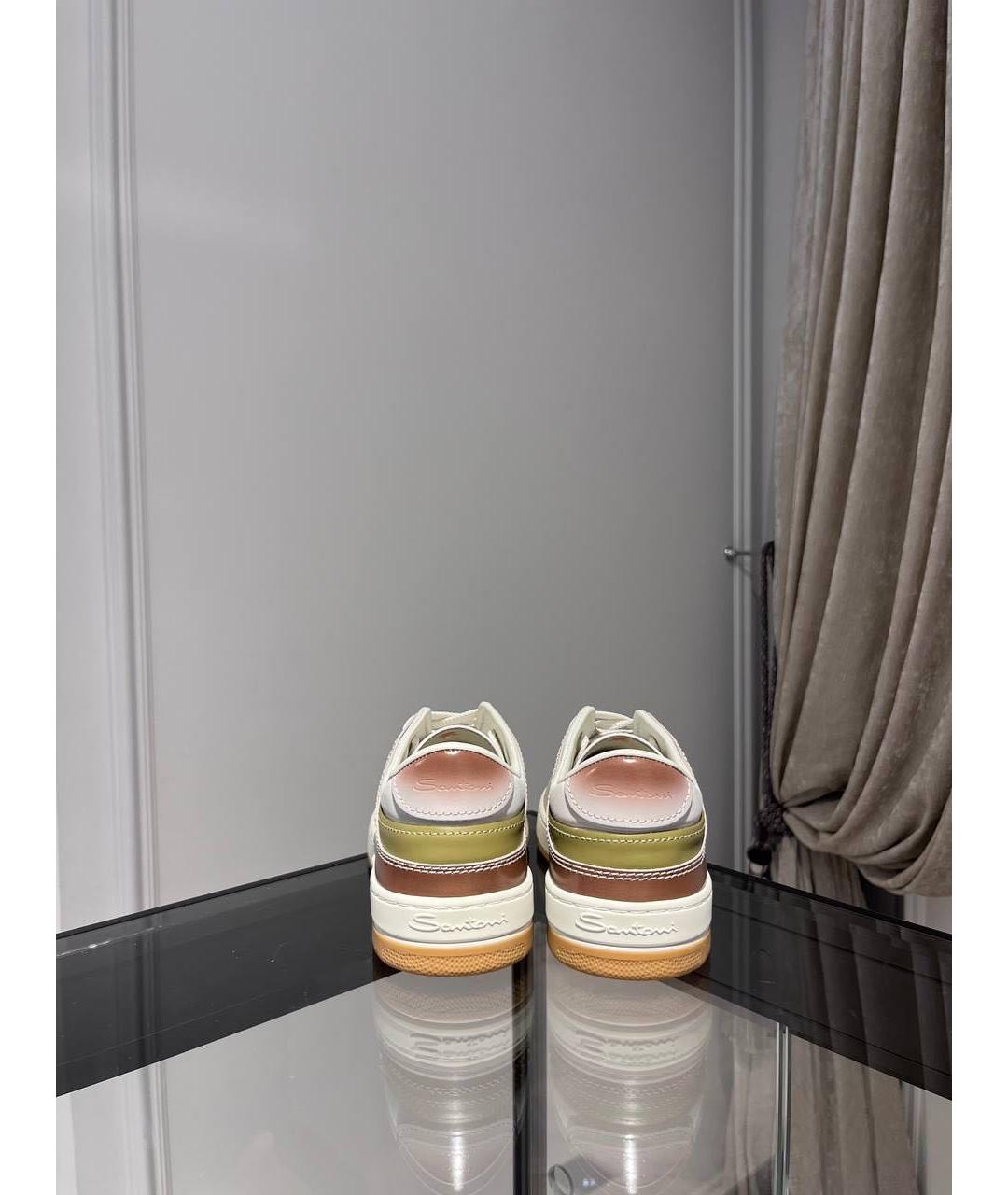 SANTONI Мульти кожаные низкие кроссовки / кеды, фото 3