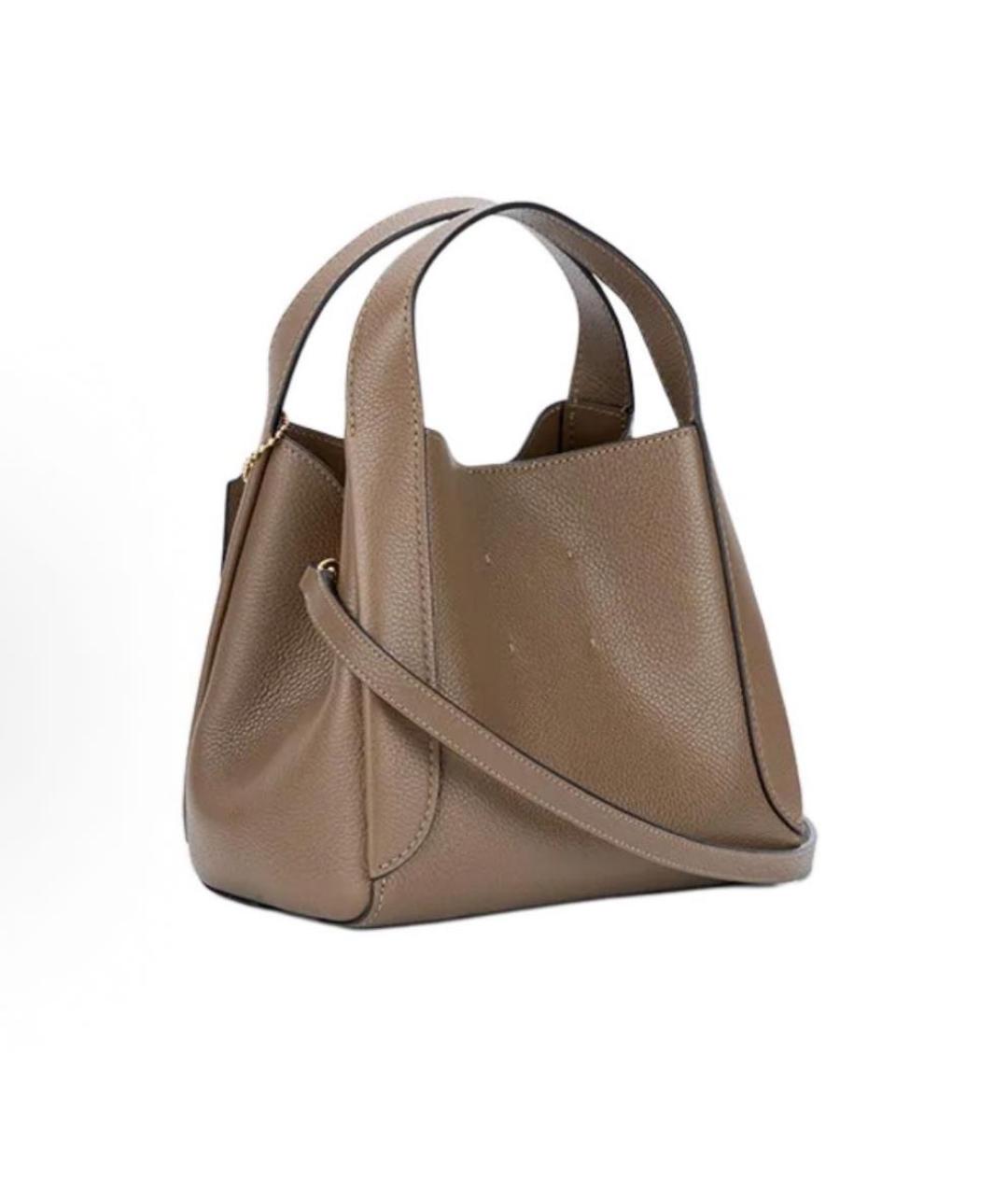 COACH Бежевая кожаная сумка тоут, фото 3