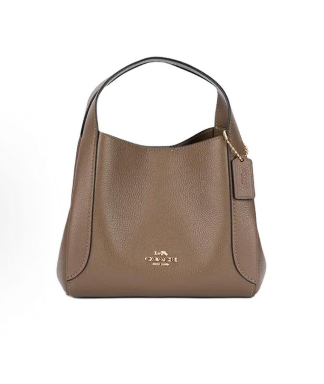 COACH Бежевая кожаная сумка тоут, фото 9