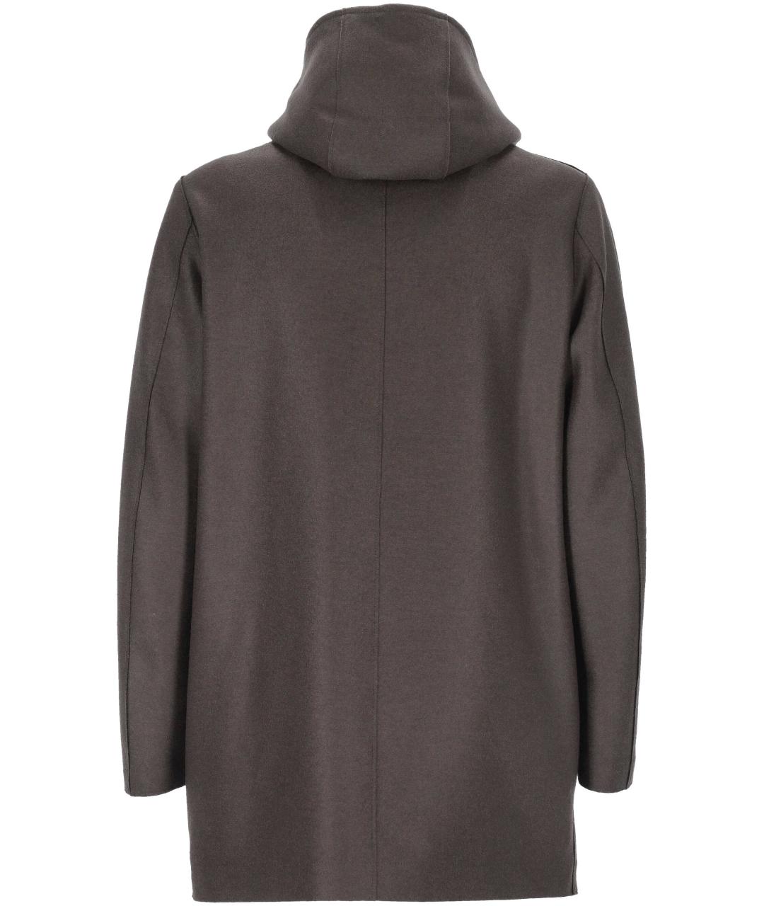 HARRIS WHARF LONDON Серое шерстяное пальто, фото 3
