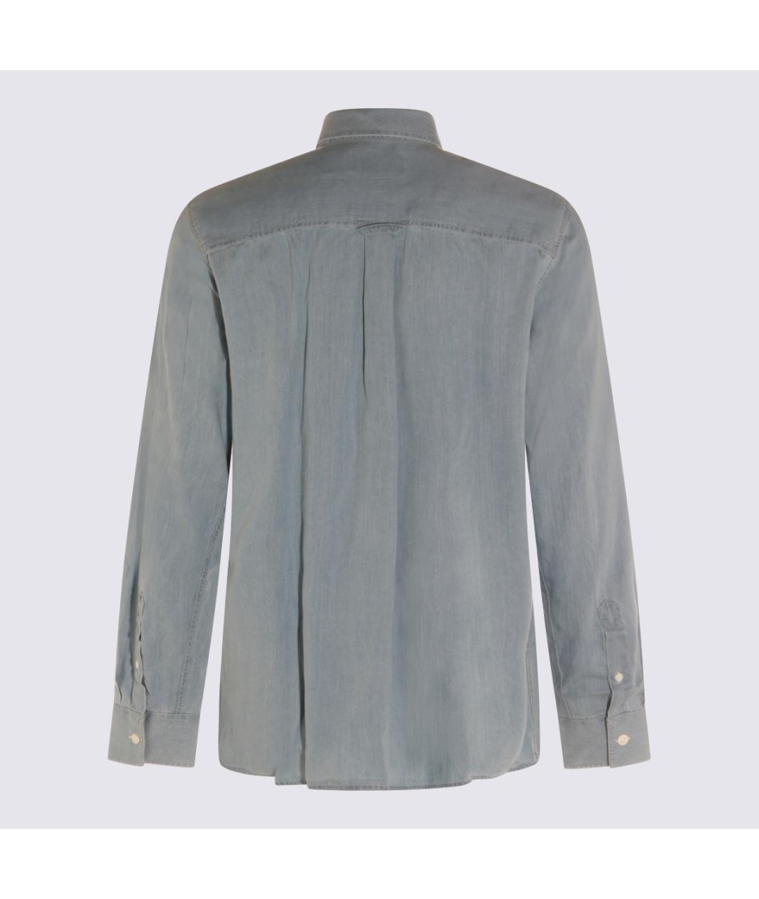 NN.07 Голубая хлопковая кэжуал рубашка, фото 2