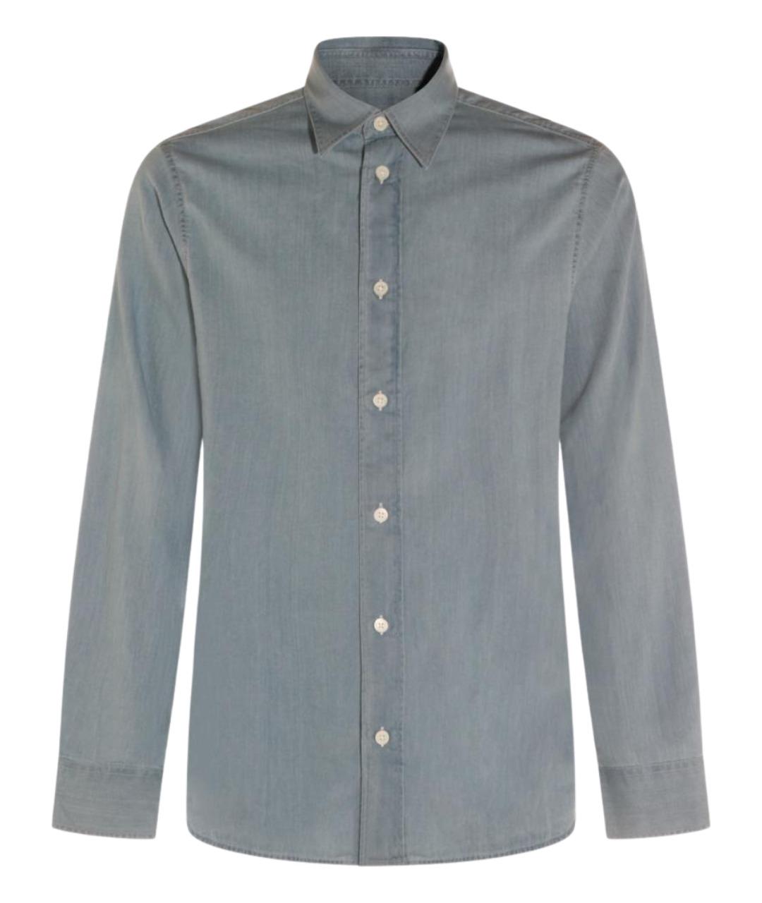 NN.07 Голубая хлопковая кэжуал рубашка, фото 1