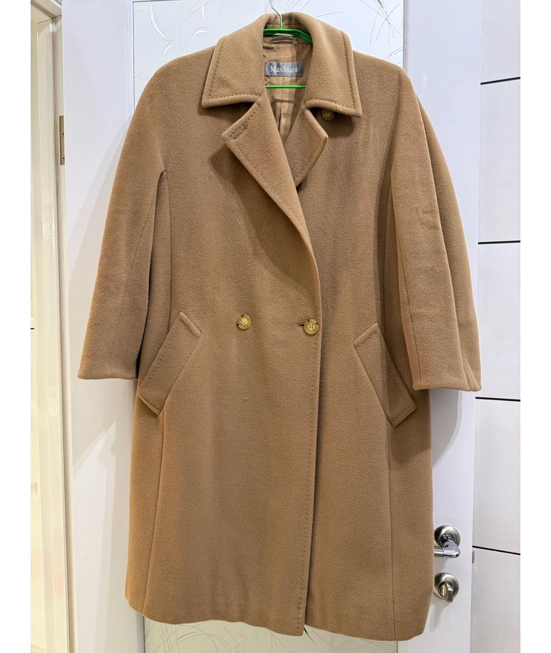 'S MAX MARA Бежевое шерстяное пальто, фото 4