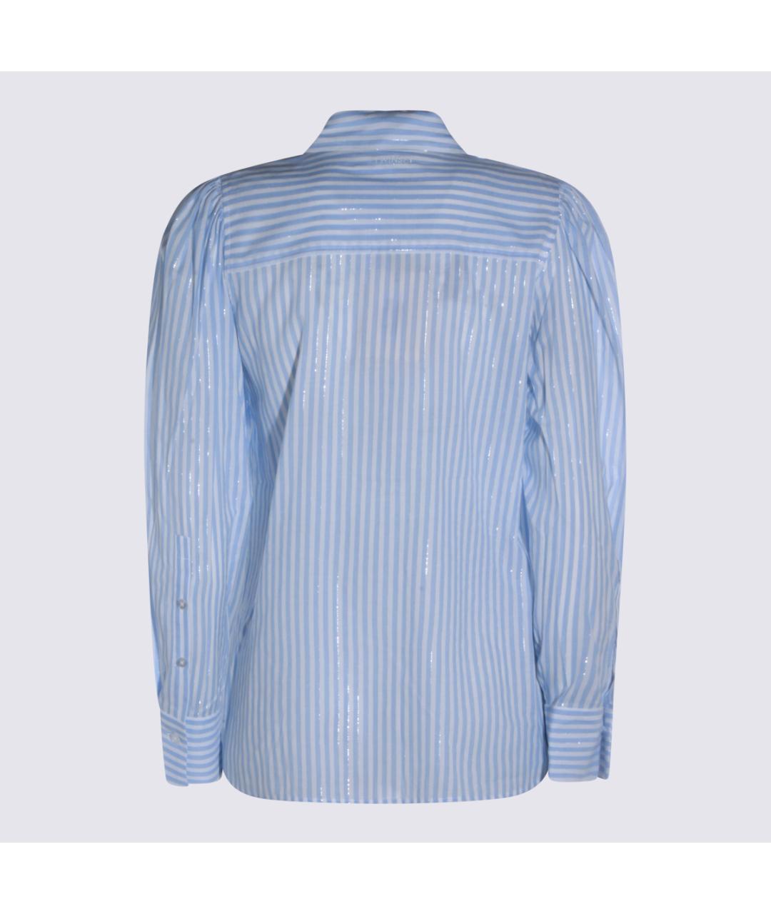 TWIN-SET Голубая хлопковая рубашка, фото 2