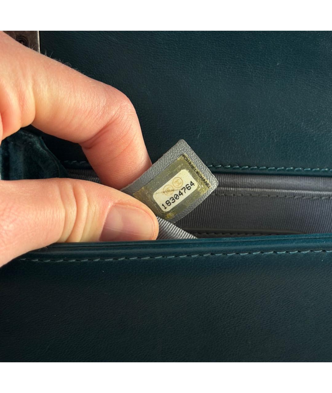 CHANEL Бирюзовая замшевая сумка через плечо, фото 6