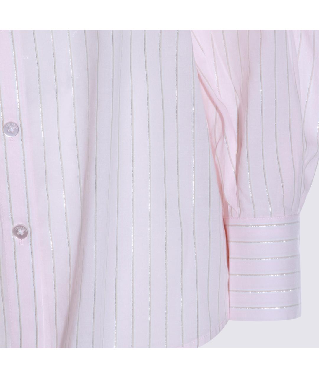 TWIN-SET Розовая хлопковая рубашка, фото 3