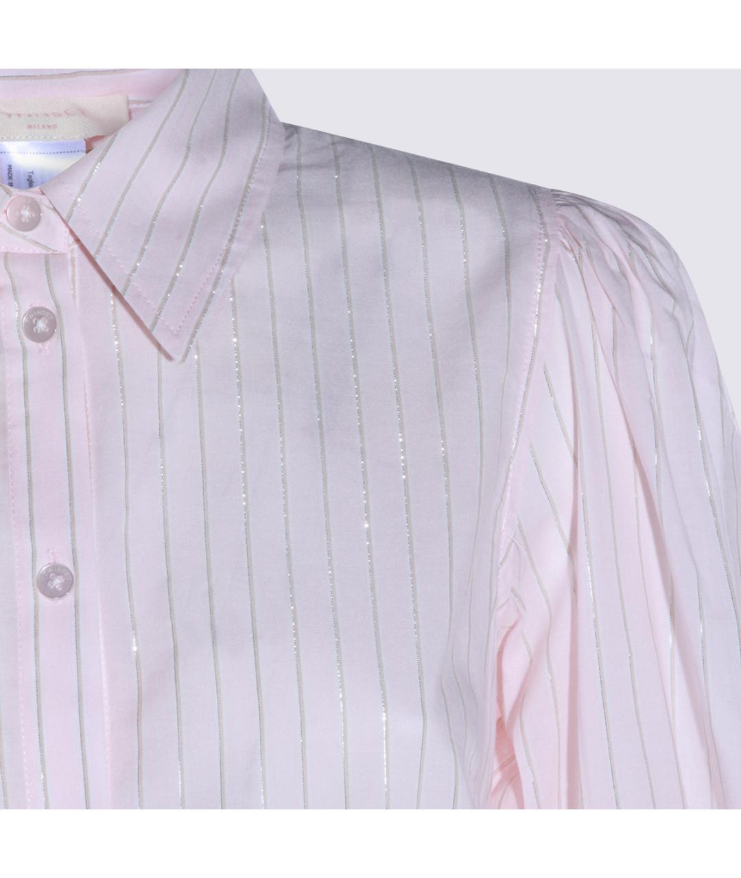 TWIN-SET Розовая хлопковая рубашка, фото 4