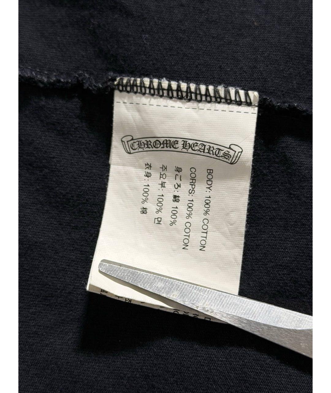 CHROME HEARTS Черная хлопковая футболка, фото 7