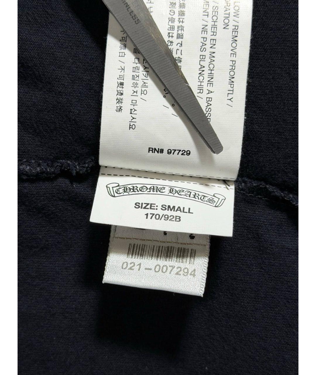 CHROME HEARTS Черная хлопковая футболка, фото 8