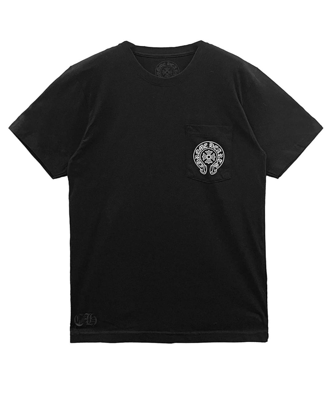 CHROME HEARTS Черная хлопковая футболка, фото 9