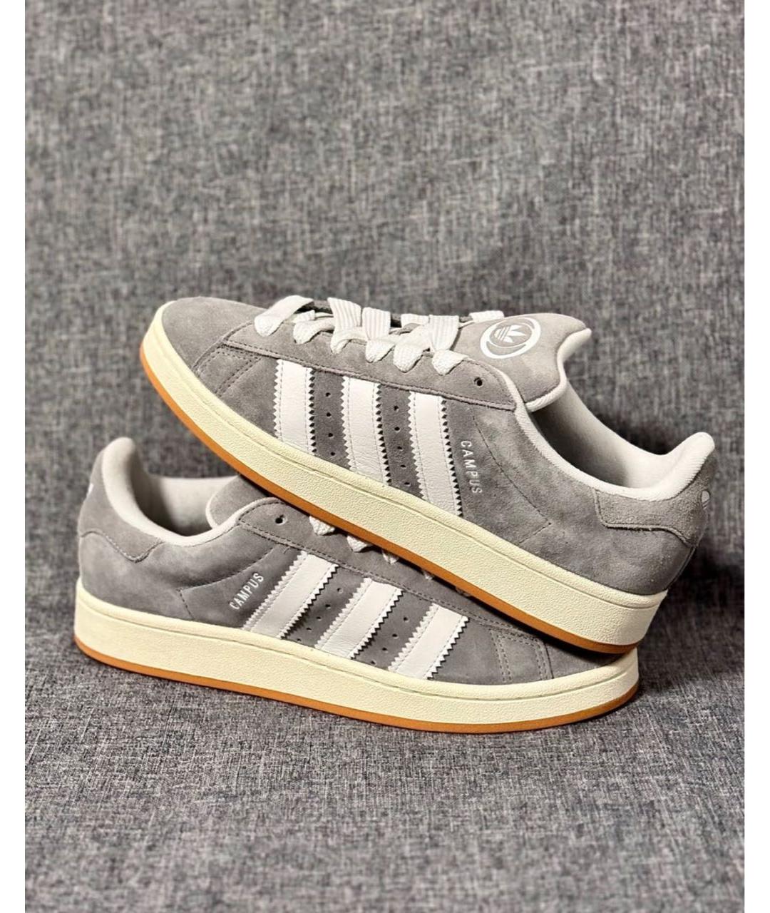 ADIDAS Серые замшевые низкие кроссовки / кеды, фото 2