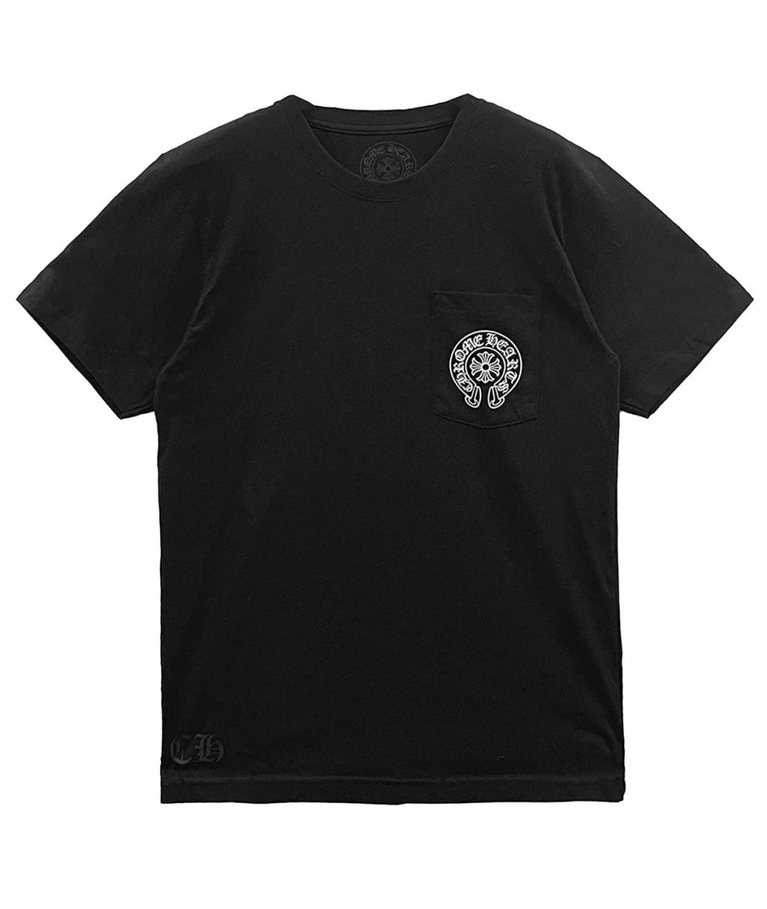 CHROME HEARTS Черная хлопковая футболка, фото 9