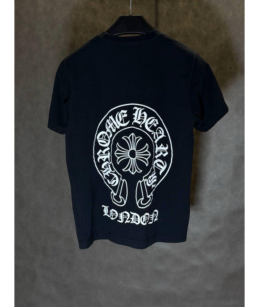 CHROME HEARTS Черная хлопковая футболка, фото 3