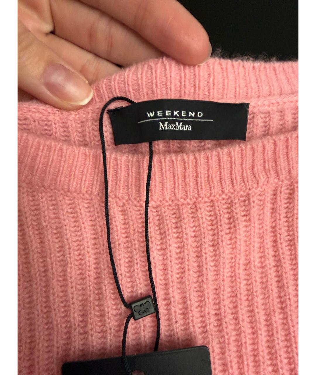 WEEKEND MAX MARA Розовый кашемировый джемпер / свитер, фото 2