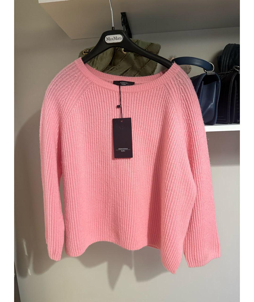 WEEKEND MAX MARA Розовый кашемировый джемпер / свитер, фото 6