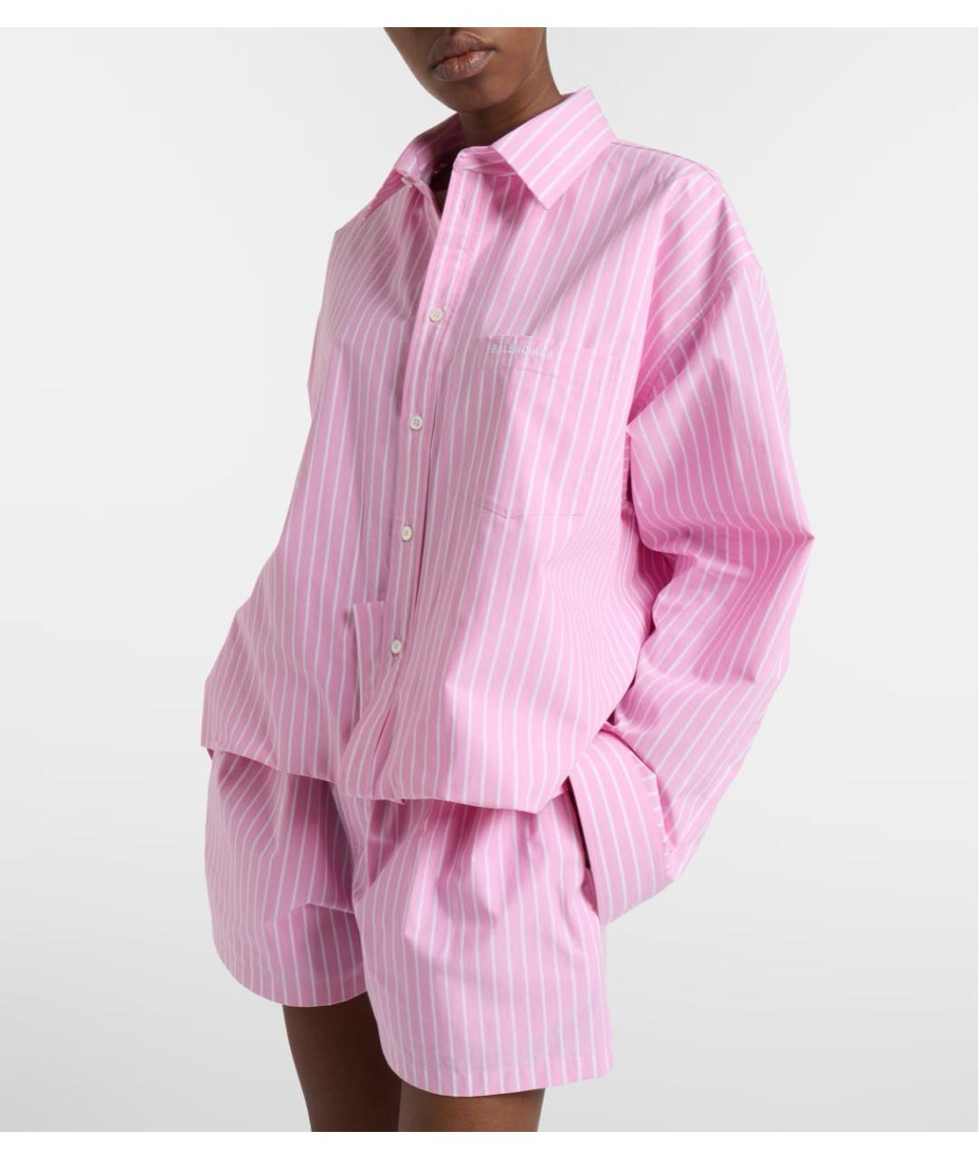 BALENCIAGA Розовый хлопковый костюм с брюками, фото 2