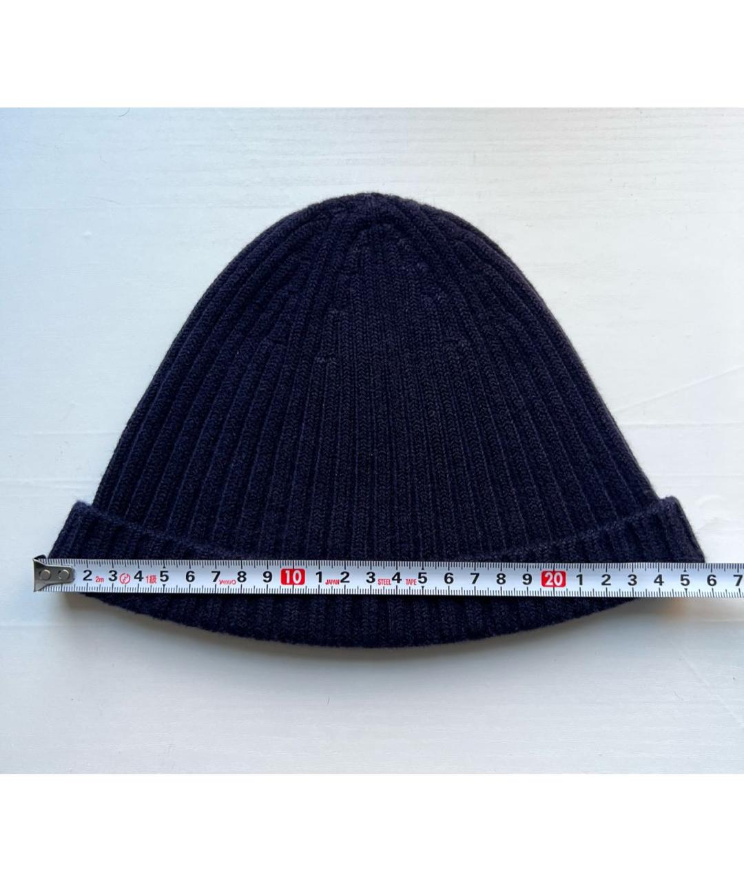 PRADA Темно-синяя шерстяная шапка, фото 5