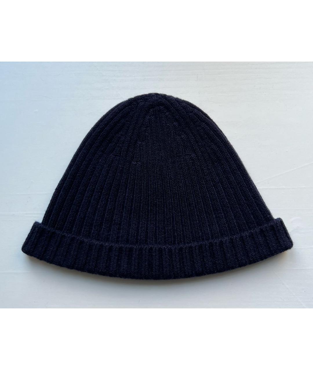 PRADA Темно-синяя шерстяная шапка, фото 2