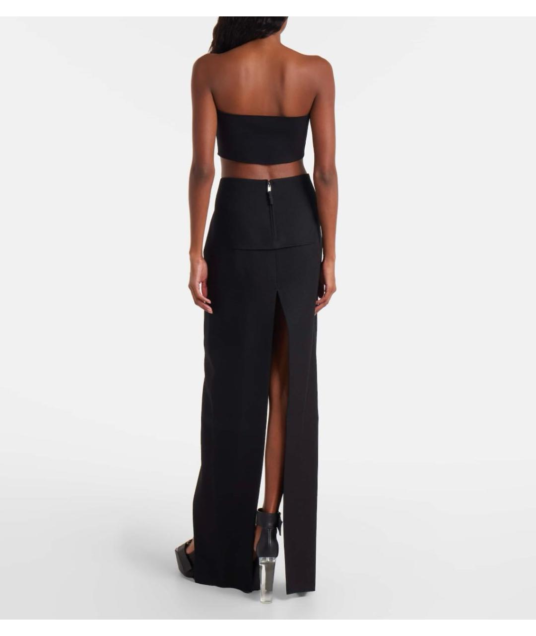 RICK OWENS Черная шерстяная юбка макси, фото 5